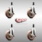 Service Caster 5 Inch 316SS High Temp Glass Filled Nylon 1-1/8 Inch Stem Caster Set Brake SCC SCC-SS316EX20S514-GFNSHT-TLB-118-4 - alternate 2